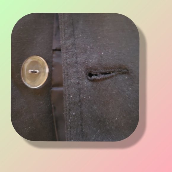 Yoki Black faux Peacoat, size L - Picture 3 of 7